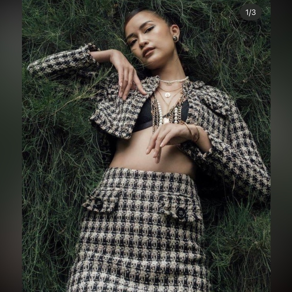 Tweed houndstooth set